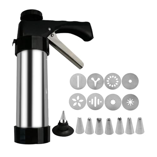 Churro Maker Profesional - Kits de fabricación de churro, higiénica y robusta, máquina de hueca con 8 boquillas para postres, galletas y pasteles