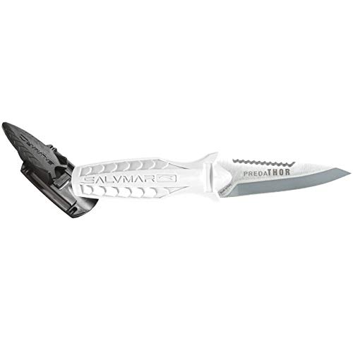 Cuchillo Salvimar Predathor en color blanco para explorar fondos marinos 2