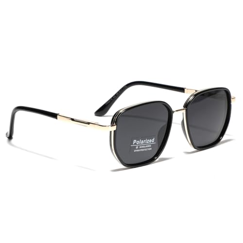 Polarized Sunglasses Square Half Metal Fashion Sun Glass Tr90 Polygon Sun Shades3