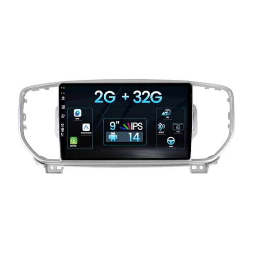 【Sistema operativo】 Sistema Android CPU: Quad Core-2 GB RAM + 32 GB ROM-- Touchscreen IPS da 9/10,1 pollici. Risoluzione 1024*600 【Modelli compatibili】L'autoradio adatta per Kia Sportage 4 /KX5 (2016-2018)