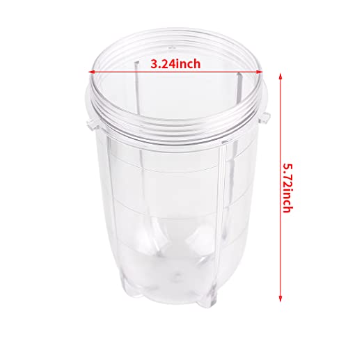 Repuestos 2 vasos altos de 16 oz para licuadora miniatura 2