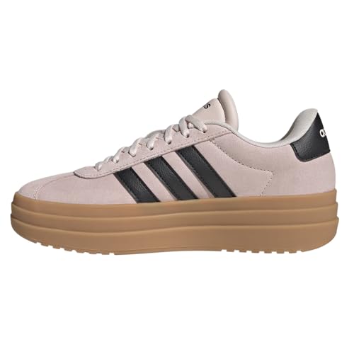 Image of adidas Womens Vl Court Bold Lace Up Sneakers Shoes Casual - Pink