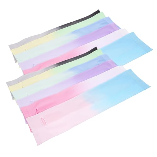 Toyvian 6 Pares manga de hielo cubierta de brazo de protección solar protector mangas de antebrazo para mujer mangas de brazo de protección solar manga del brazo de enfriamiento nylon