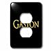 3dRose Gaston classic boy baby name in America. Yellow on... - Light Switch Covers (lsp-376553-6)
