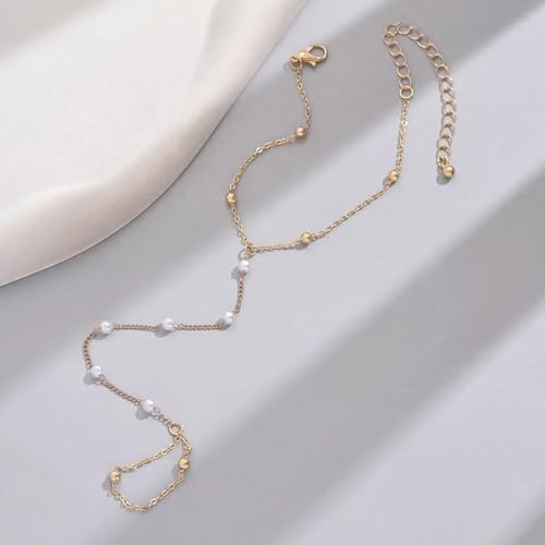 Image of Long tiantian Ring Bracelet Hand Chain Bracelet Butterfly Finger Ring for Women Girls Rhinestone Hand Chain Ring Bracelets for Women Trendy Stuff, adjustable