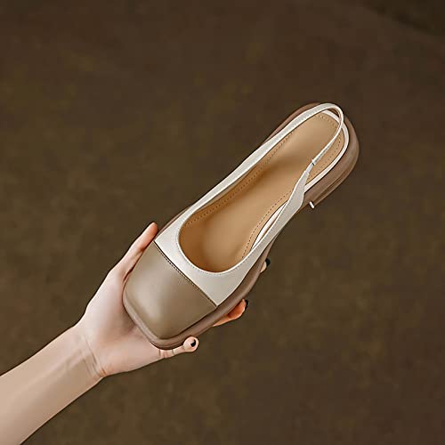 Escarpins pumps chunky avec bout carré et petit talon bloc - 5