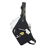 OSOCE Sling Bag Chest Backpack Casual Daypack Black Shoulder Crossbody Lightweight Anti Theft Outdoo