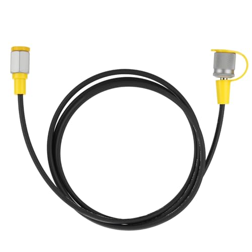 Image of MEASUREMAN Hydraulic Test Hose, 630 BAR /9000 PSI, G1 /4 inchNPT to M16, 1.6m, Zinc-Nickel Alloy, High-Pressure Coupling Hose