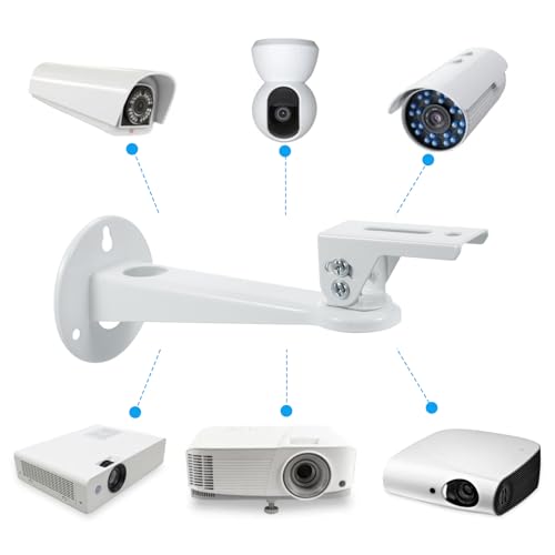 Soporte de Pared para Mini Proyector Docooler, Cabezal Rotativo 360°, Capacidad 3 lbs, Longitud 7.87 pulgadas, Color Blanco/Negro miniatura 4