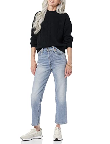 Image of Amazon Essentials Women's Soft-Touch Modern Cable Crewneck Sweater (Available in Plus Size)
