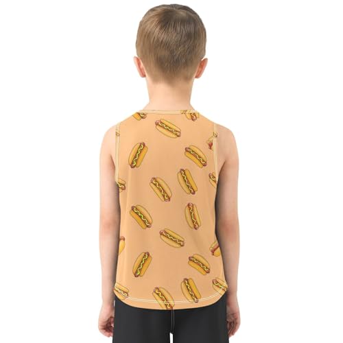 J JOYSAY Hotdog Relish Mustard Boys Tank Top Sleeveless Muscle Shirts Quick Dry Kids T-Shirts 3-15T3