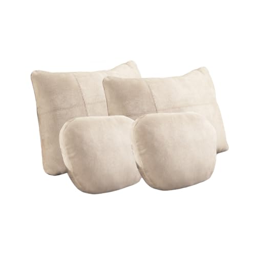 Add two Pillows to the Rear Seats - 2022-2023 Mercedes-Benz EQS 5 Car Seat Headrest Pillow for Mercedes Benz EQ EQS V297 EQS 350/EQS 450/EQS 580/EQS 53 Sedan 5-Seats Head Support Rest Pillow Lumbar Pillow Lumbar Support Cushion Back Pillow Back Cushion Accessories