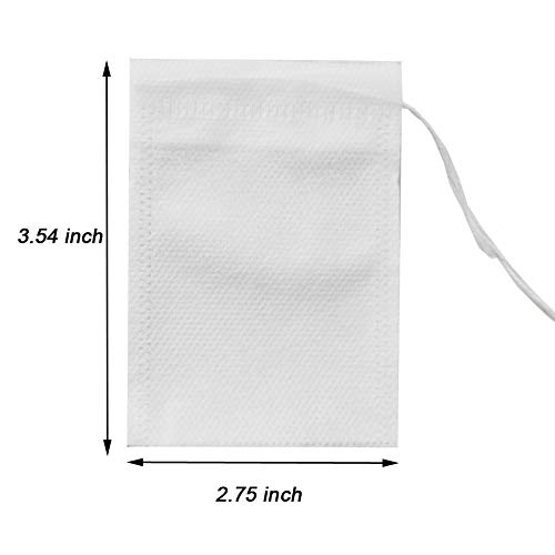 Tea Filter Bags With Free Tea Spoon, Safe & Natural Material, Disposable Tea Infuser For Loose Leaf Tea, Coffee, Spice, Herbs (300 Pcs) #TOP1