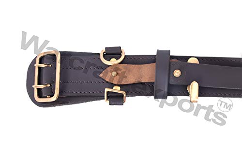 Sam Browne Belt With Shoulder Strap - Dark Brown4