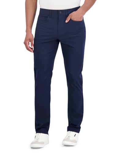 Ben Sherman Men's Performance Golf Four-Way Stretch, Quick-Dry, Wrinkle-Resistant Casual Pants, Grip Waistband, Navy, 32
