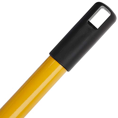 V7 Universal-Kehrbesen, V-Besen mit V-förmigen Borsten, Teleskop-Stiel und Gummilippe zum mühelosen Entfernen von Tier-, Haaren, Staub, Schmutz, Wasser, gelb – Bild 4