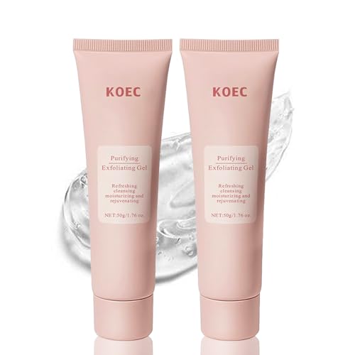 Exfoliating Face Scrub, Purifying Exfoliating Gel, Face Exfoliator, Facial Scrubs, Body & Facial Exfoliating Scrub, Gentle Facial Exfoliator Cleanser for All Skin Types, Cleans Dirt & Oils (2PCS)