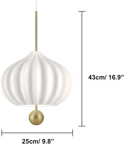 Lámpara colgante de techo con acabados superiores y elegante pantalla de cristal blanco 3