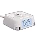 Brandstand | CubieTime White | User Friendly & Convenient Alarm Clock Charger | 2 USB Ports | 2 Tamper Resistant Outlets | Safety Tested- Meets UL Standards