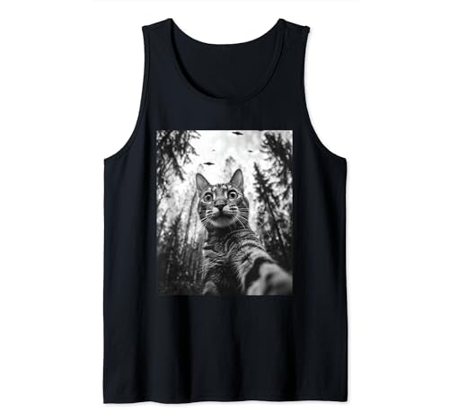 Cat Mom Dad - Selfie extraterrestre amusant Ocicat UFO Débardeur