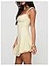 Floerns Women's Summer Mini Dress Floral Lace Sleeveless Vacation Cute A Line Dresses Yellow Small