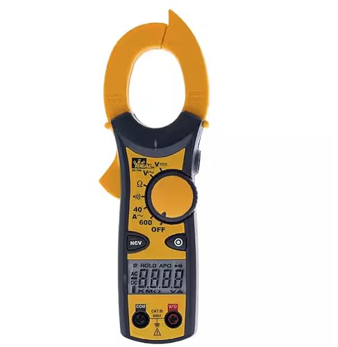 IDEAL Electrical 61-744 Clamp Meter 600 Amp AC with NCV, Voltage Indicator, CATIII for 600V, Yellow
