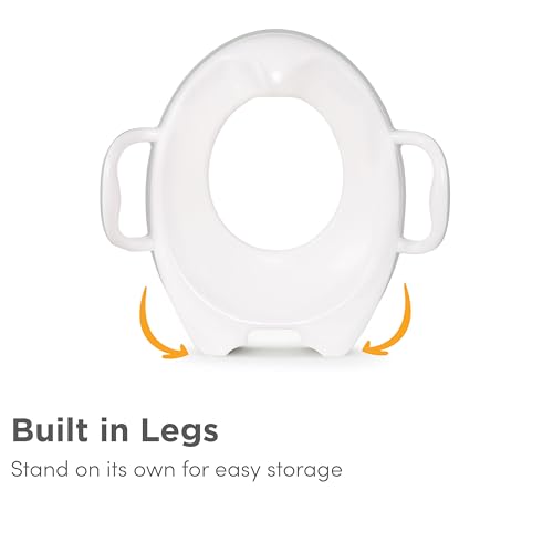 Munchkin Sturdy Toilettensitz für Kinder| Töpfchentrainingssitz mit Griffen & Beinen | Ideal für Kleinkinder & Kinder | Weiß
