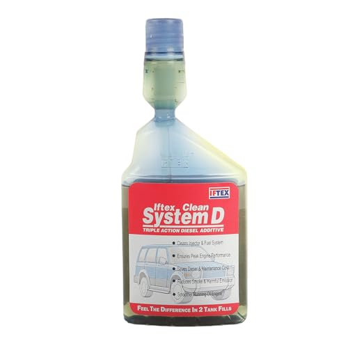 IFTEX Clean System D for all Diesel Cars (250 ml) / Diesel Fuel Treatment and Injector Cleaner for cleaning deposits and Mileage Improvement for Diesel Cars and SUV (250 ml)