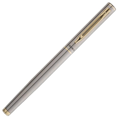 Kit Caneta Crown Capricci Tinteiro Ponta de Pena Iridium Alemã + Case Exclusiva Crown + Refil Extra