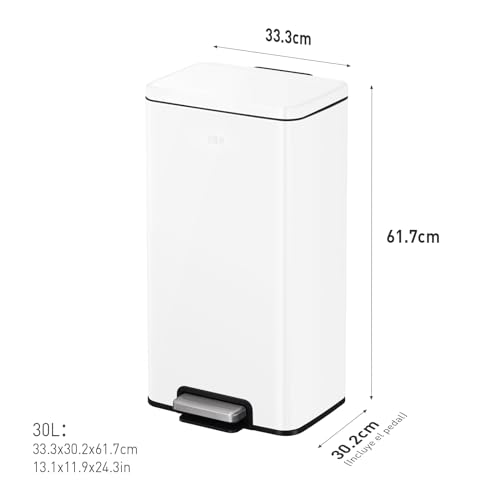 Mejores comprativas On-line Bote de basura blanco - cinco favoritos. 20 Imagen adicional