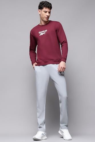 Image of Reebok Men's Classic Crew Sweatshirt - Cozy Fleece Pullover, No Hoodie Design