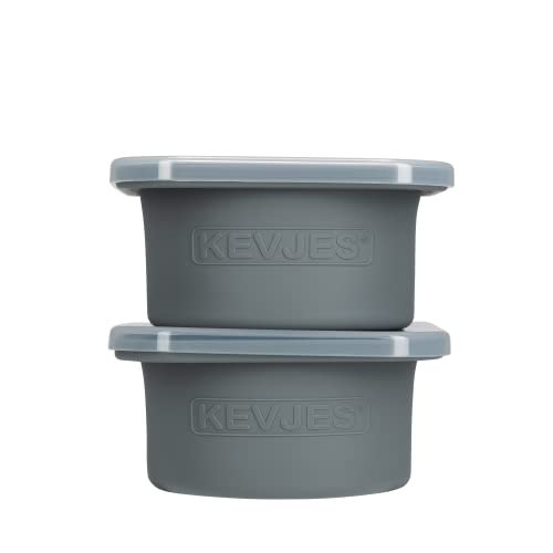 Comparison: Best Dough Proofing Container 9 KEVJES Stackable Silicone Artisan Pizza Dough Proofing Proving Containers with Lids-2/3/4/5 pack-500ml portion (Spacegrey, 2 PACK)