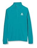 Abteilung:: Unisex Kinder Odlo Kinder Unterhemd BL TOP Turtle neck l/S Half Zip Active Warm, Tumultuous Sea, 140, 10739