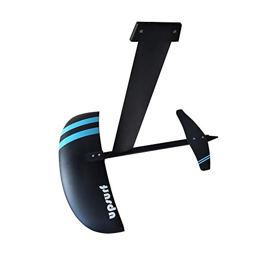 UPSURF Aluminium hydrofoil AD-H5 Aluminiumfolie voor SUP Surfboard, Windsurfen 3k Carbon Wings (AD-M4a. mast 650mm)