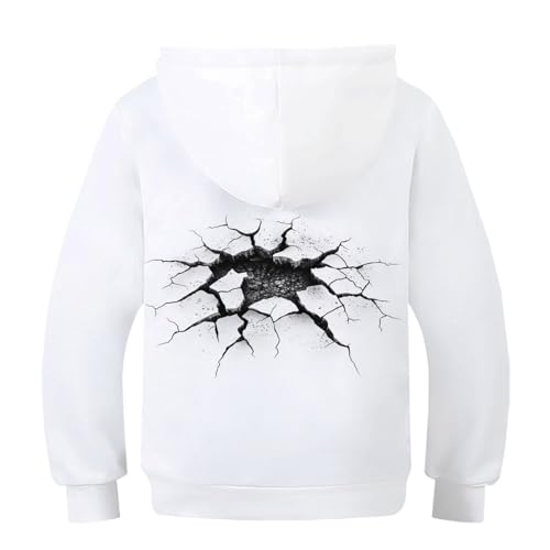 Pull avec grande poche ado résistant aux lavages sweat lave imprimé 3D - 2