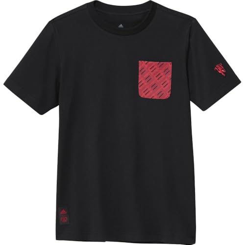 adidas Boys Manchester United Soccer - MUFC Graphic T-Shirt, Black