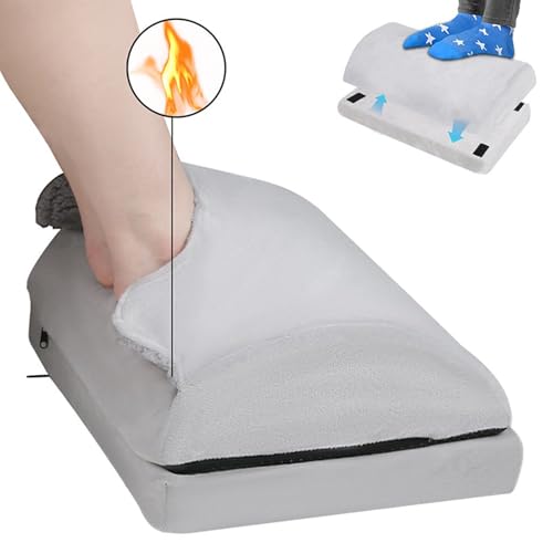 Repose-pieds ergonomique réglable en hauteur avec coussin et poche douce pour bureau et maison
