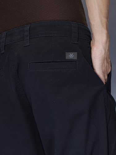Image of WROGN Men's Cotton Stretch Trousers | Relaxed Fit