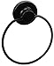 Produktbild Cornat Handtuchhalter 3 in 1 - Ring - 3 verschiedene Befestigungsoptionen mit Saugnapf, Klebepad & Bohren - Schwarz / Klebehaken / Handtuchhalterung für Gäste-Handtuch / T3402551