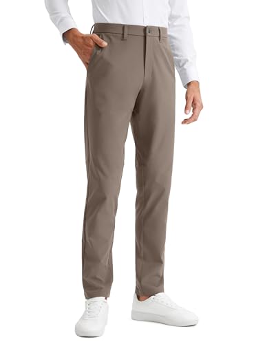 Image of CRZ YOGA All Day Comfy Golf Pants 28 inch /30 inch /32 inch /34 inch /36 inch | Decent Stretch, Wrinkle-Resistant, Casual, Slightly Tapered Leg, Flat Front, Pockets, Trousers for Men