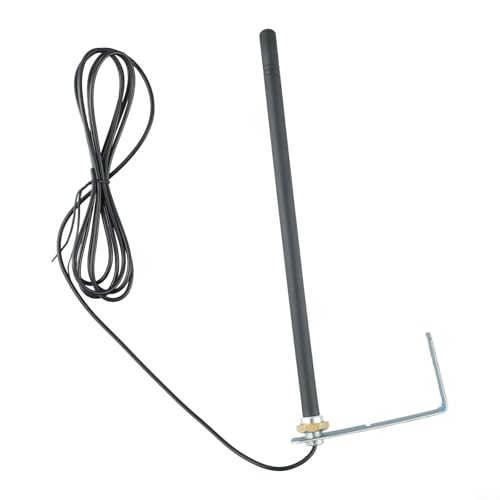 Durashmall Antena externa de alta ganancia de 868 MHz para Garador Hormann Sommer Garador Control remoto de puerta de garaje 2 m cable montaje en pared negro