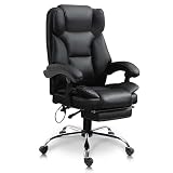 Reclining Office Chair with Footrest-Executive Computer Chair Home Office Desk Chair, High Back Ergo