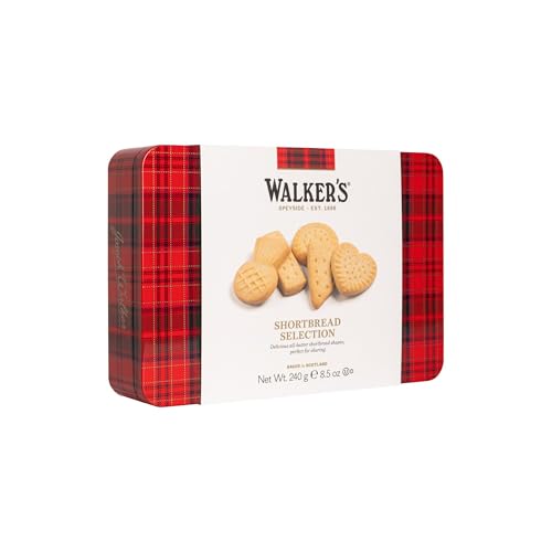 Walkers Shortbread Assortment Tin Traditional Pure Butter Scottish Recipe 240g