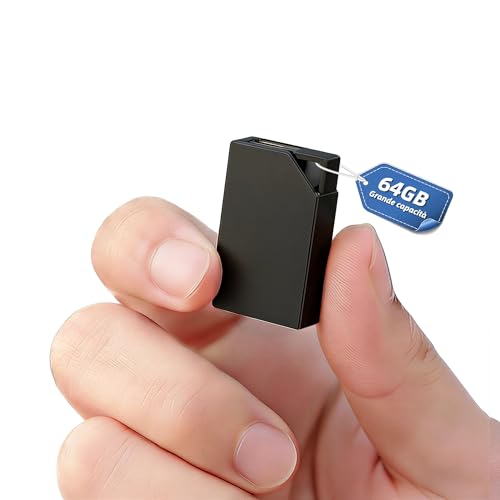Gonikli Dictaphone Espion avec 64 Go de Mémoire, Rechargeable par USB Enregistreur Vocal, Enregistreur Vocal Espion Discret, Espion Enregistreur pour Cours,...