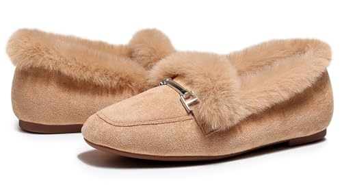 Image of VenusCelia Women's Cozy Furry Flat Shoe