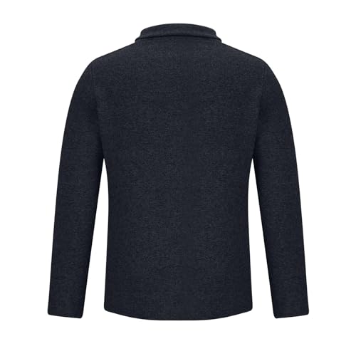 Mens Knitted Blazers Sweaters Button Down Stand Collar Cardigan Jackets Open Front Fashion Sweater with Pockets3