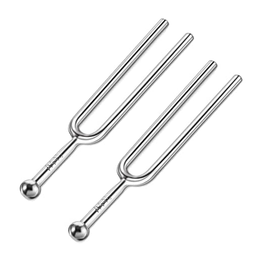 Diapason Diapason de acero inoxidable Diapasón de 440 Hz, Diapasón estándar, afinador musical, para instrumentos musicales estándar, guitarra violín, dispositivo sintonizador, 2 unidades