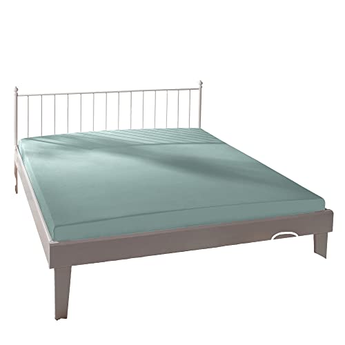 Bassetti Salvia 9314072 Plain Fitted Sheet 90 x 190 cm 100 x 220 cm Cotton Elastane 565, 90cm
