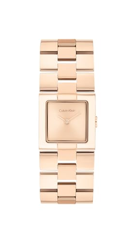 Calvin Klein Reloj De Movimiento De Cuarzo De Dos Manecillas para Mujer Colección CK Meridian con Correa de Acero Inoxidable de Oro Rosa - 25100090