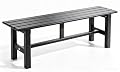TECSPACE 59 Inches Outdoor Bench, 2-Person Aluminum Garden Bench, All-Weather Patio Bench for Garden, Porch, Backyard & Park (Black)
